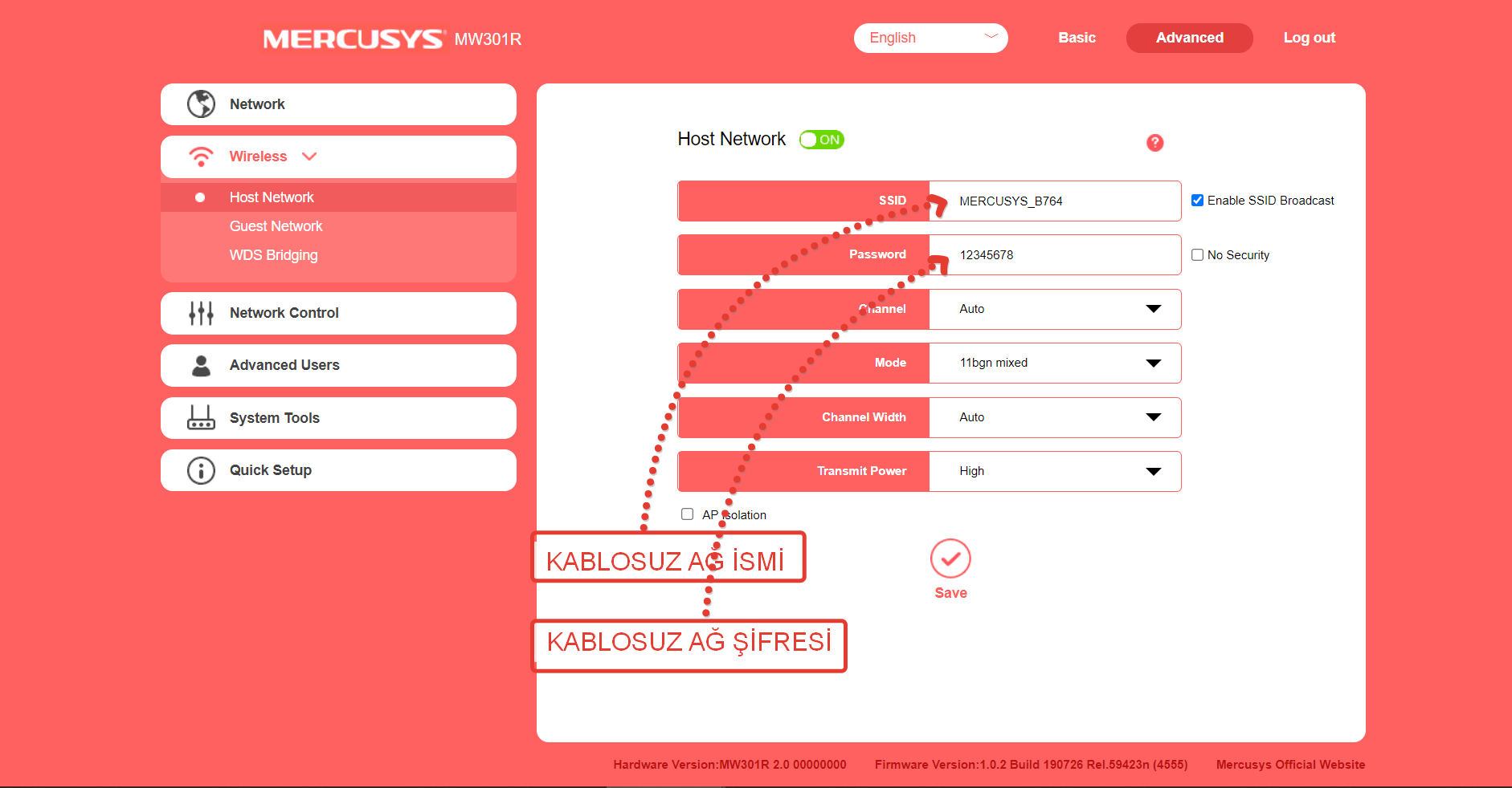 MERCUSYS Kablosuz N Router MW301R